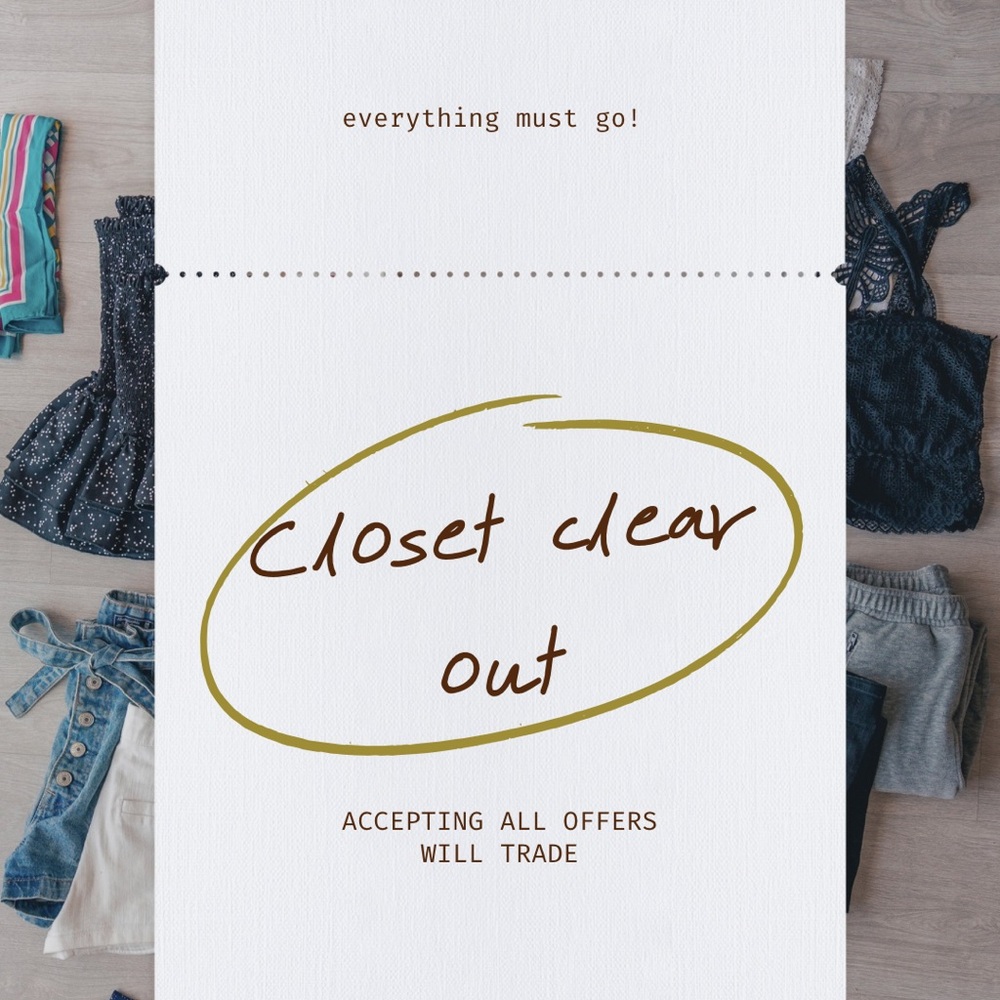 Closet Clear Out Sale